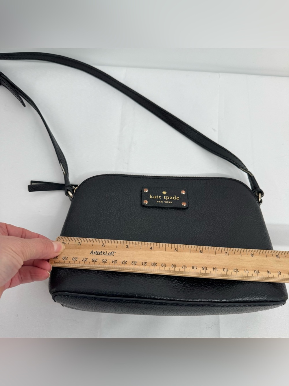 Kate Spade Wellesley Hanna Black Saffino Leather Crossbody Bag - Picture 7 of 16
